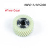 Quality control inspection of CNC machined nylon gears with precision measurement
