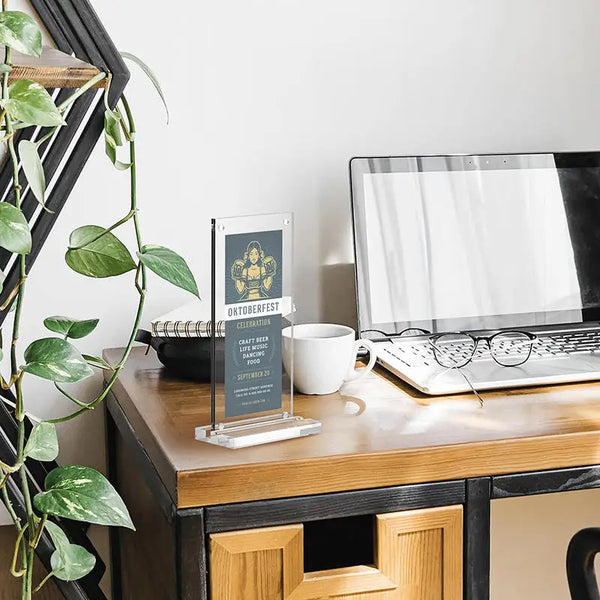 BeePlastic CNC machining process creating custom acrylic display frames with precision equipment