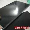 Custom cut black fiberglass board with CNC processing for structural and electronic use