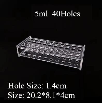 Customized lab tray with labeled holes for centrifuge tubes