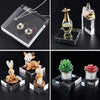 Customized acrylic jewelry display cube with engraved logo