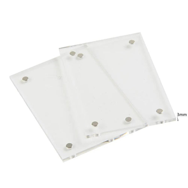 Customized acrylic photo frame with engraved logo option