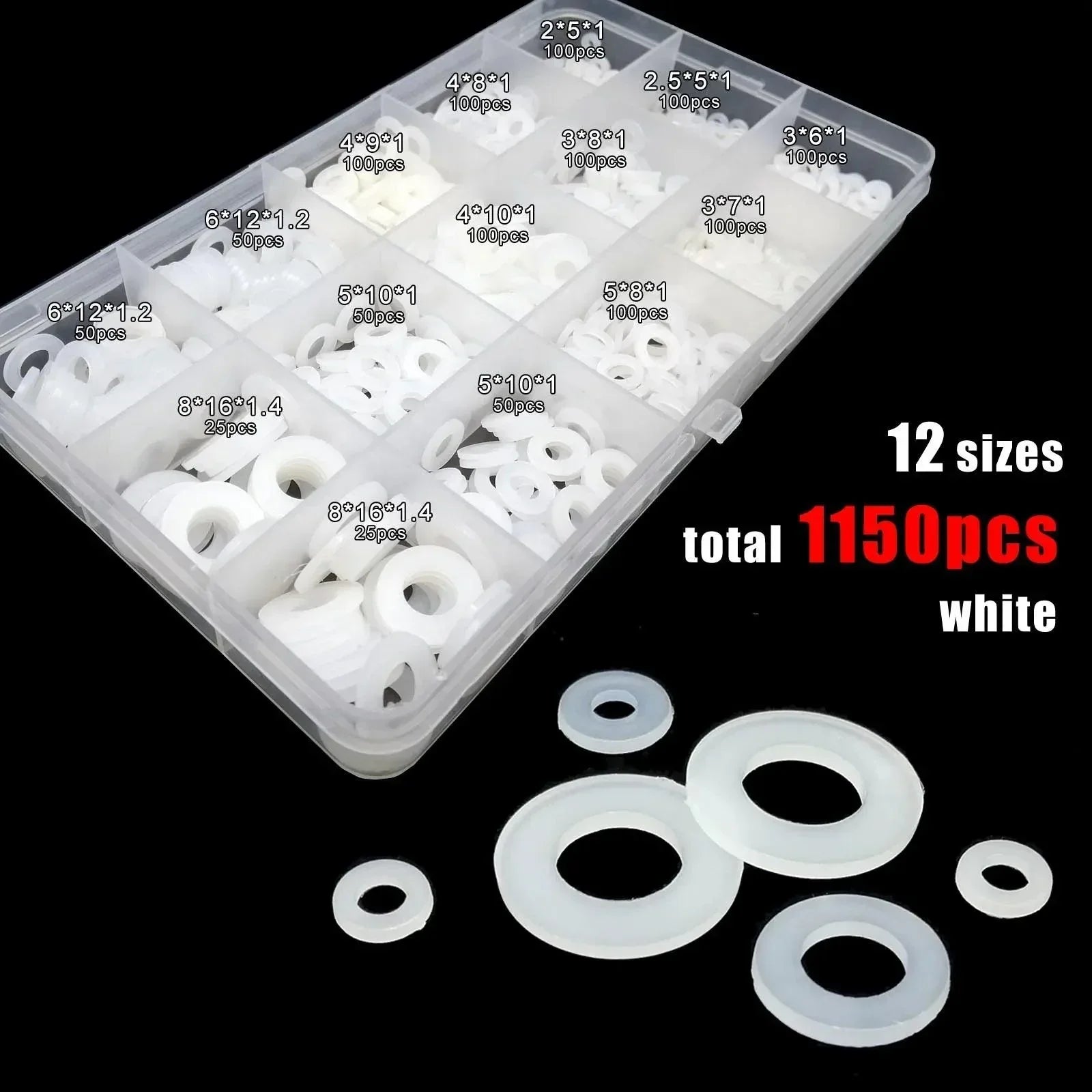 Nylon Flat Washer Insulator .75 OD X .257 ID X .062 Thick – Volt Industrial Plastics