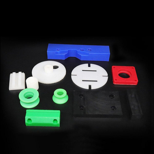 Custom cut HDPE polyethylene plastic plate with drilled holes