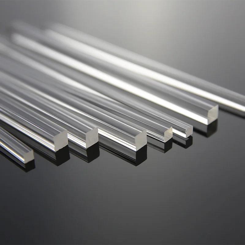 Cutting square acrylic rod with disc saw for custom size
