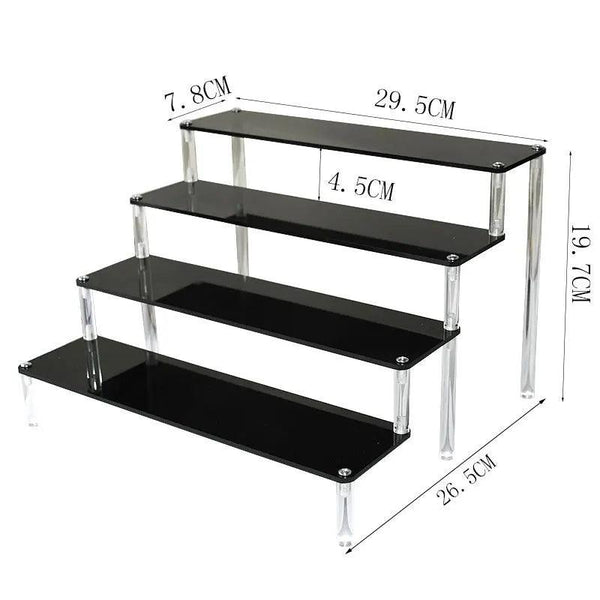 3-tier dessert stand in black acrylic for bakery counters