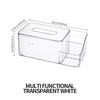 Smooth surface clear acrylic tissue box – easy to clean