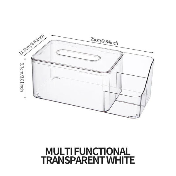 Smooth surface clear acrylic tissue box – easy to clean