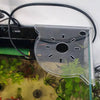 Transparent PMMA acrylic corner shelf for fish tank - side angle showing depth and thickness