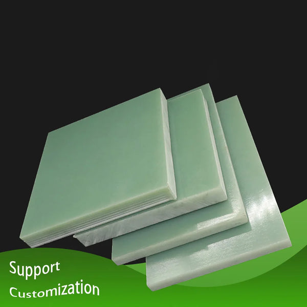 Close-up of fiberglass epoxy resin board with smooth surface and clean edge