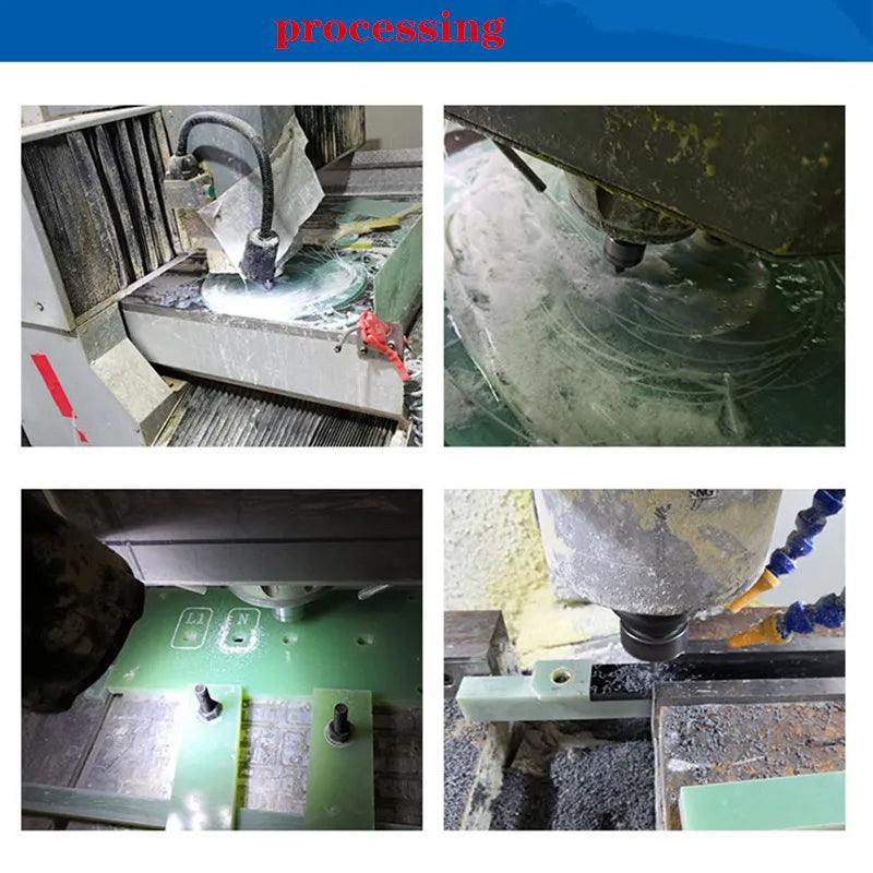 Close-Up Surface View of Light Green FR4 Fiberglass Plate – Matte Finish