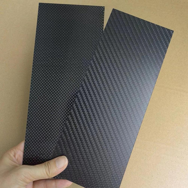 Glossy carbon fiber composite sheet ideal for RC models, drones, and robotics