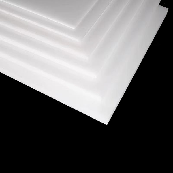 3mm white HDPE sheet 150×150mm front view for DIY and industrial use