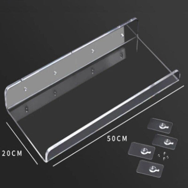 Step-by-step installation of floating acrylic shelf