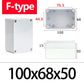 IP67 plastic enclosure with label area for marking or branding