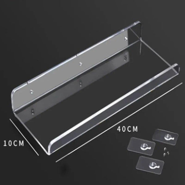 L-shaped acrylic wall shelf 30x10cm (11.8"x3.94") layout guide