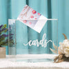 Large acrylic wedding card box with personalized name and date