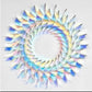 Laser cut iridescent acrylic board showcasing radiant colors for craft and signage applications