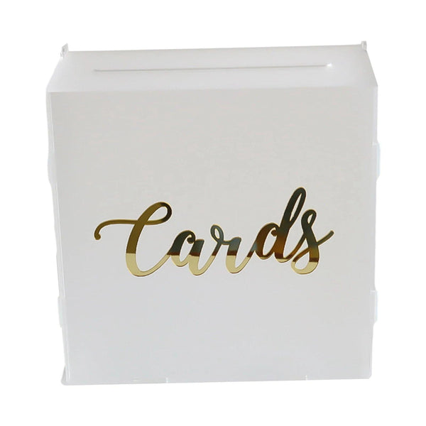 Luxury clear wedding card holder with modern design aesthetics