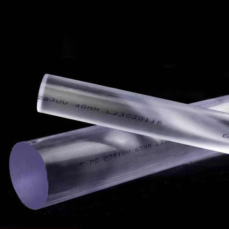 CNC machining of transparent polycarbonate rod for engineering components