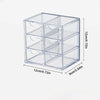 Makeup and cosmetics storage in transparent acrylic drawer box
