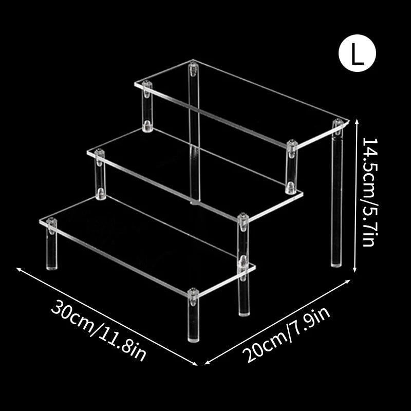 Acrylic display stand in a salon makeup station