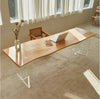 Office desk with clear acrylic legs – modern minimalist furniture