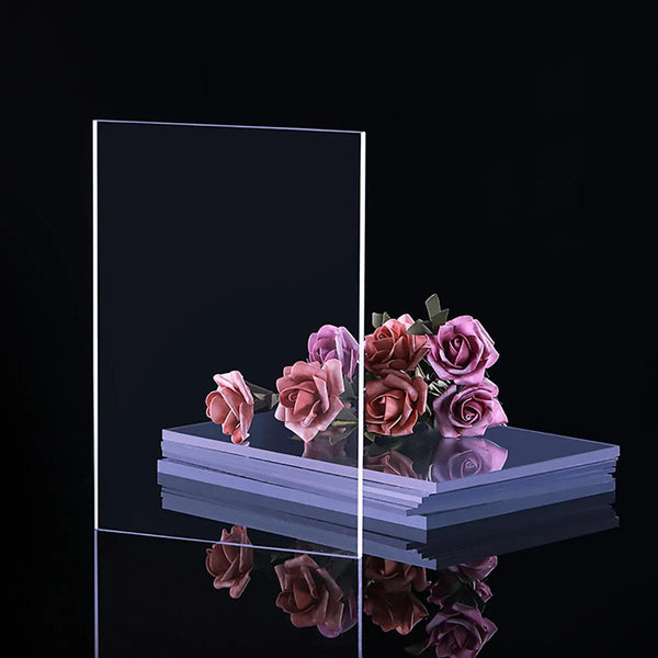 Pack of cut-to-size transparent PVC sheets in various thicknesses