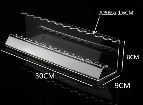 Multi-slot marker pen holder made from premium clear acrylic