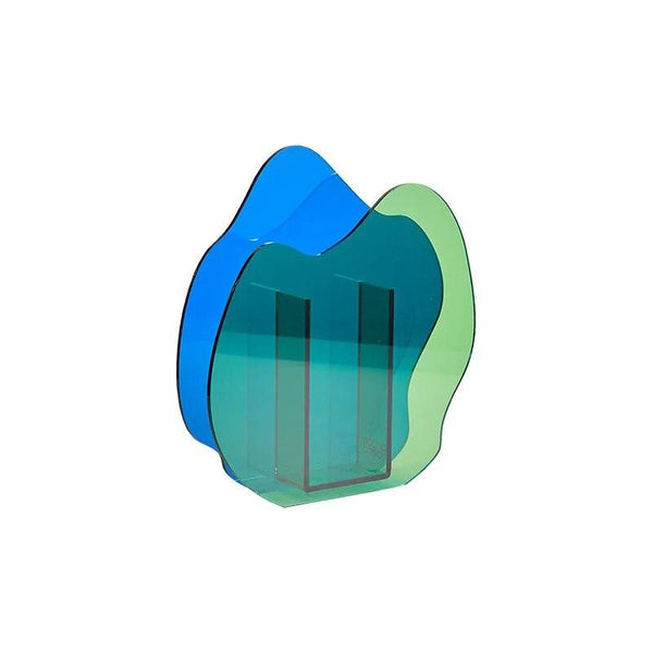 Red Flower Style Acrylic Vase – Nordic Design for Tabletop Floral Display