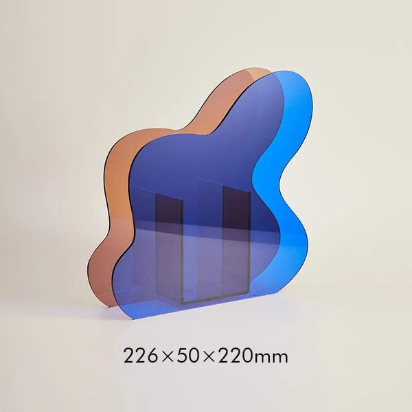 Wave Shaped Modern Acrylic Vase for Minimalist Home Decor
