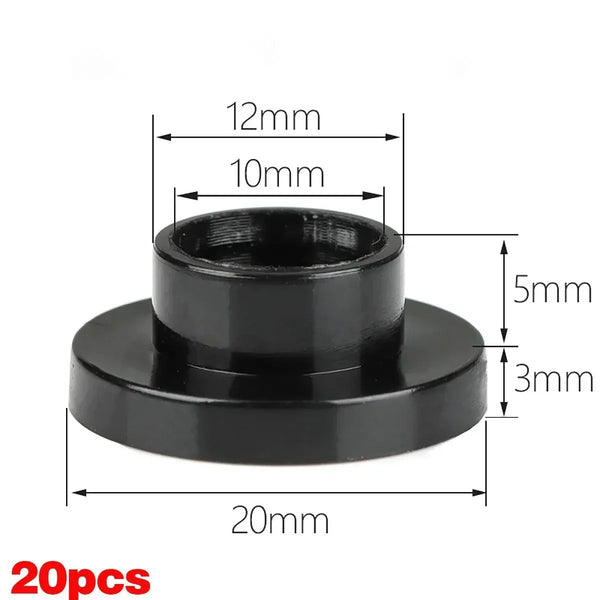 Metric Black Acetal Plastic Spacers & Washers - M4 To M12, CNC Machined