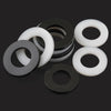 500pcs nylon flat washer assortment set in black and white for M2 to M24 screws