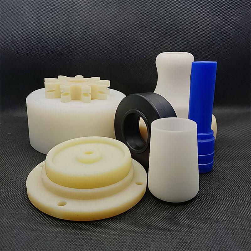 Packaged white nylon rods (2pcs and 10pcs) ready for shipping