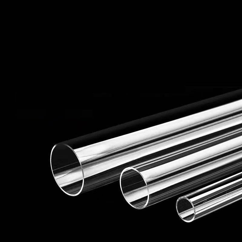 Cut and chamfered edge of PC hard tubing, smooth finish for compression fittings in water cooling builds
