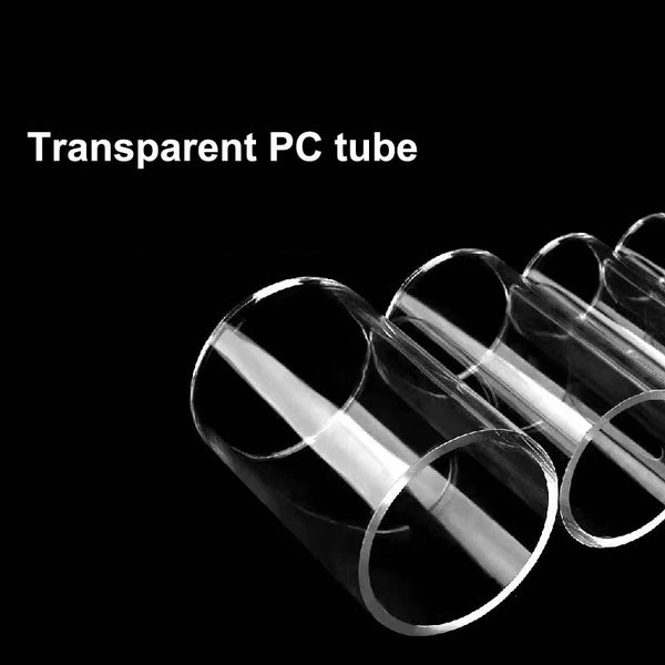PC hardline tubing size options from 10mm to 20mm OD, clear polycarbonate rigid tubes for water cooling