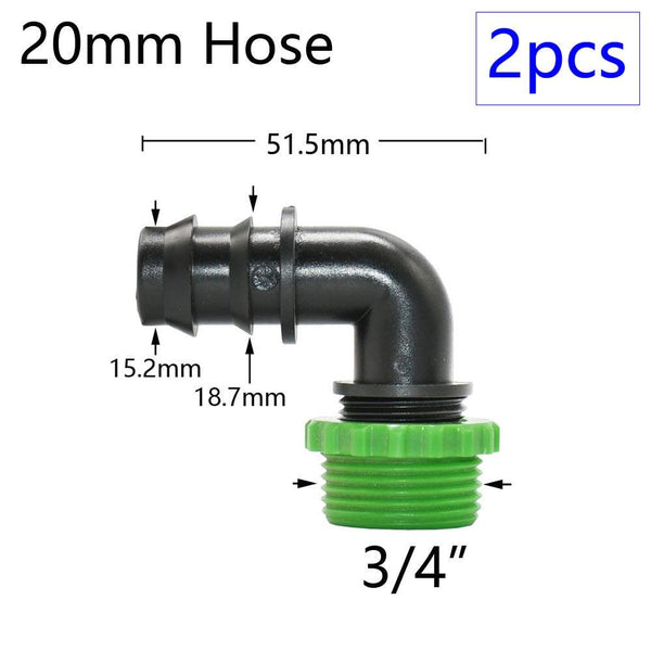 Cutaway view showing internal flow channel of PE irrigation connector