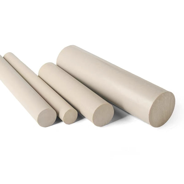 PEEK rod in natural color with 3mm to 120mm diameter, high temperature plastic
