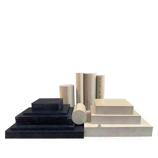 Natural and black PEEK rods available in multiple diameters