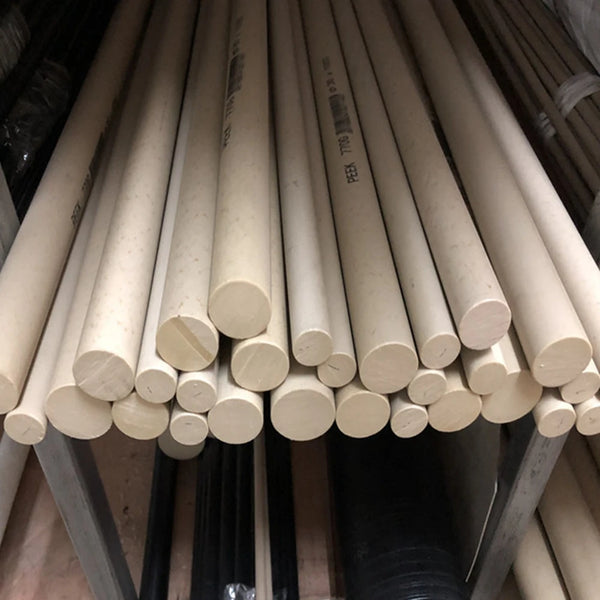 Machined spacer made from 2mm PEEK rod precision engineering plastic