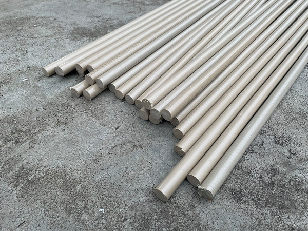 Machined PEEK rod sample for custom engineering parts