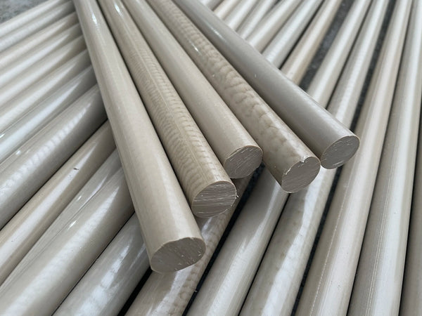 Overview of PEEK plastic rods in multiple diameters
