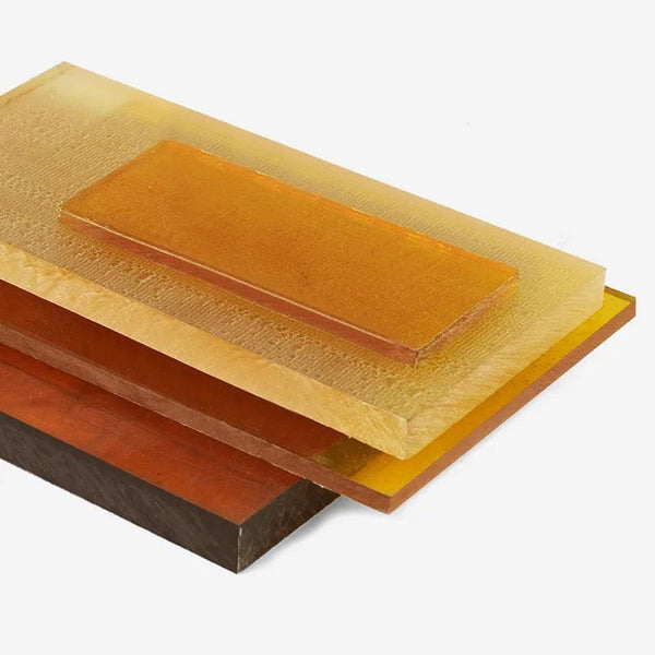 Heat resistant PEI plate 120×40 mm amber translucent engineering plastic sheet