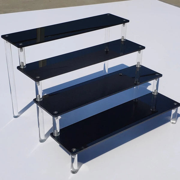 Perfume bottles neatly organized on vanity countertop display