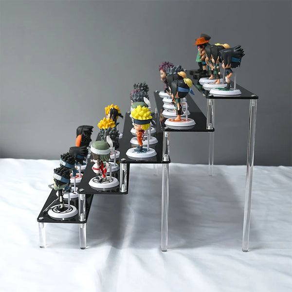 Perfume organizer setup on bedroom dresser with decor