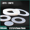Silicone gaskets for pipe fittings and faucet sealing, transparent and white options available