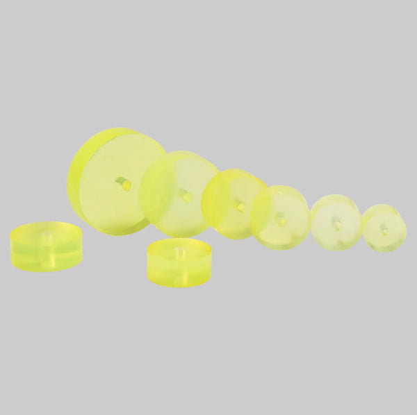 Comparison of PU round gasket sizes – 50mm to 200mm diameter range