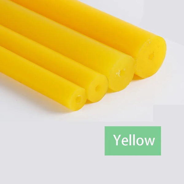 Colorful polyurethane hollow rods in red, blue, yellow, green, and black for toy and furniture applications