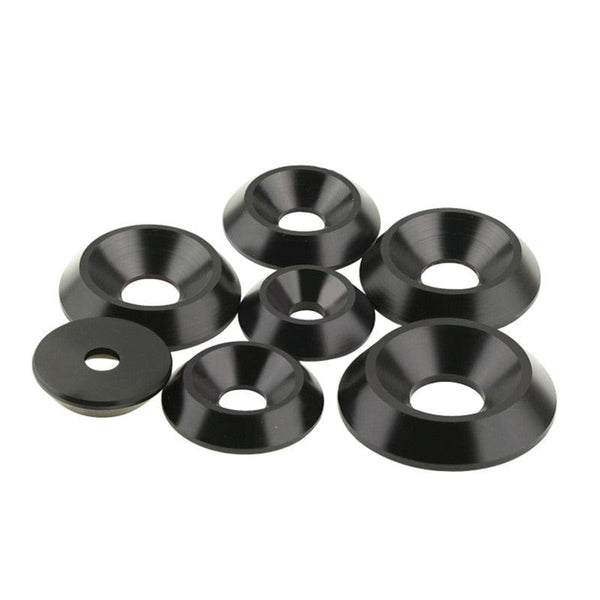 Main image of M3 to M10 POM plastic flat and conical washers