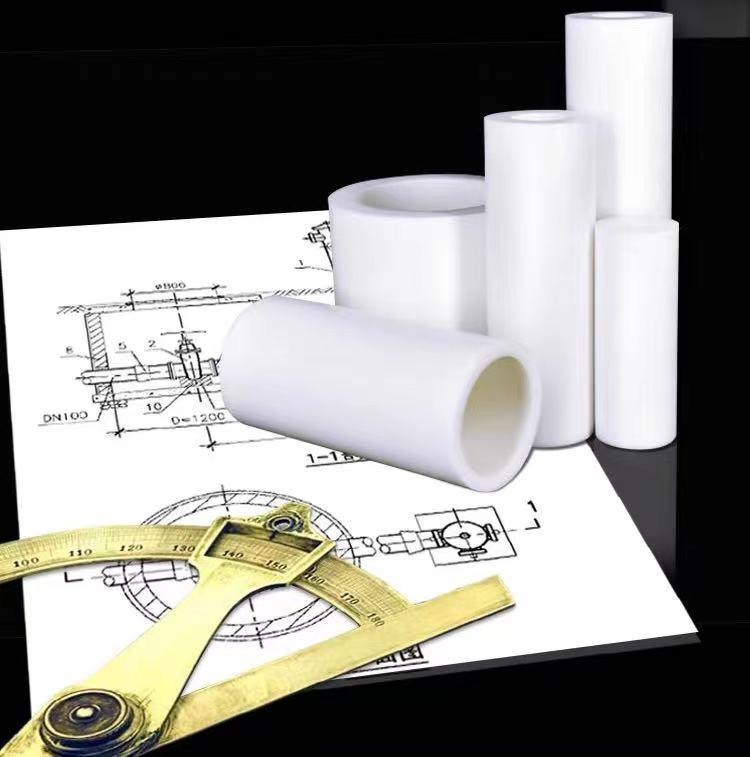 Cross-section of PTFE hollow rod showing inner diameter